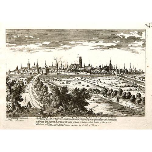 Old map image download for Malines. [Mechelen]