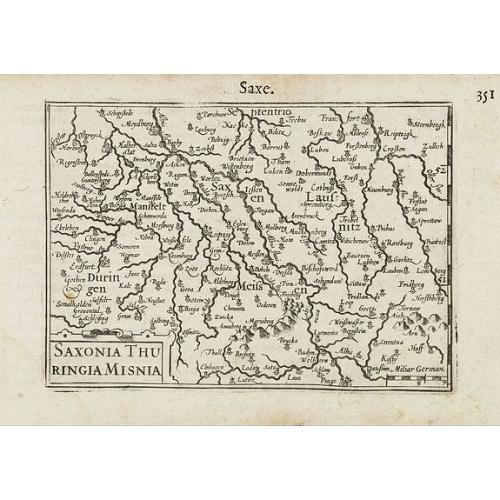 Old map image download for Saxonia / Thuringia / Misnia.