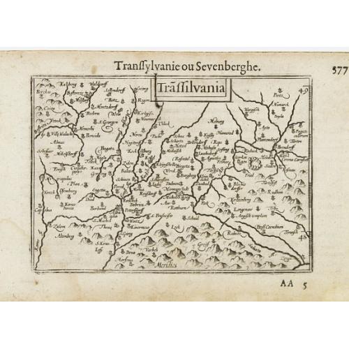 Old map image download for Trassilvania / Transilvanie / Sevenberghe.