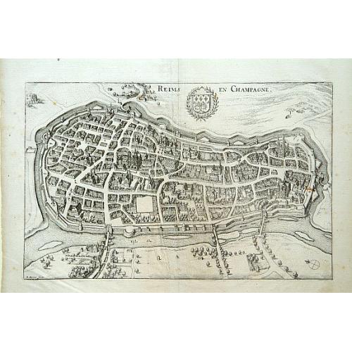 Old map image download for Reims en Champagne.