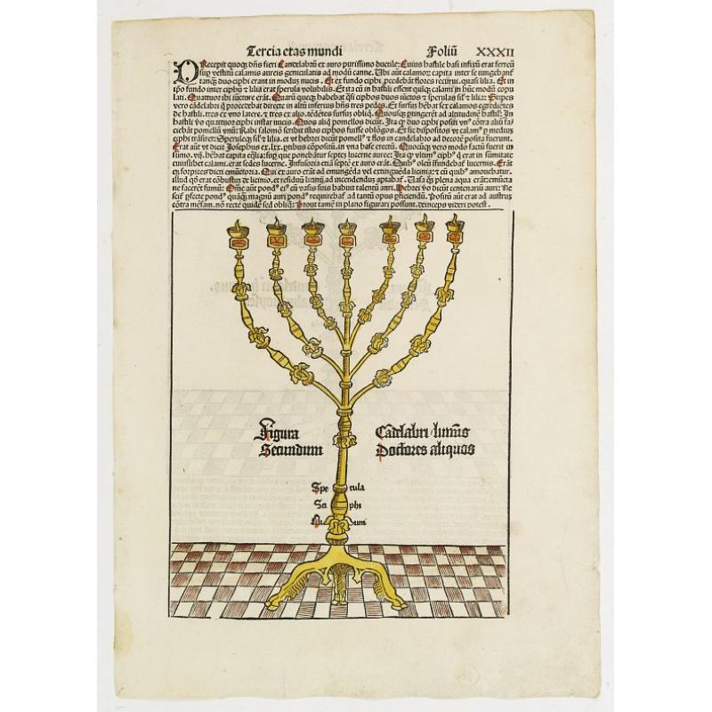 Tercia Etas Mundi. Candelabri Luminus. Folio XXXII