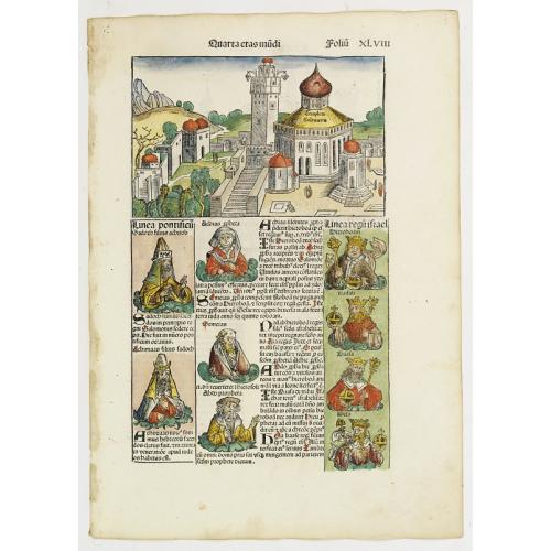 Quarta Etas Mudi. / Perusia [Perugia, Italy - Temple of Salomon] / Folio XLVIII.