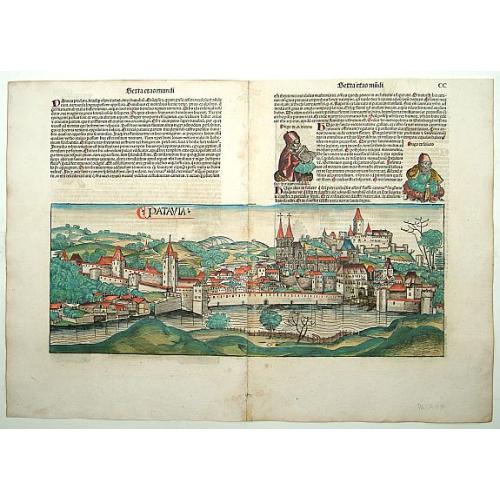 Old map image download for Sexta Etas Mundi. Patavia. [Passau]