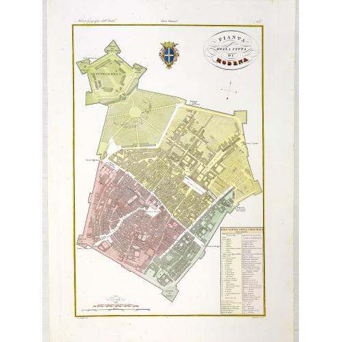 Old map image download for Pianta della citta di Modena.