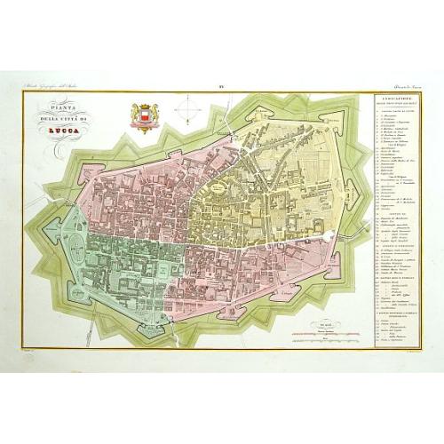 Old map image download for Pianta della citta di Lucca.