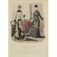 Old, Antique map image download for Paris fashion plate. (306)
