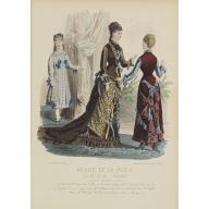 Old, Antique map image download for Paris fashion plate. (307)