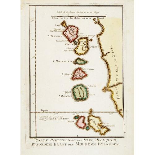 Old map image download for Carte Particuliere des Isles Moluques. . .
