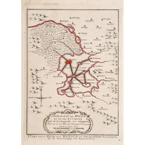 Old map image download for Carte du Lac de Mexico et de ses Environs.