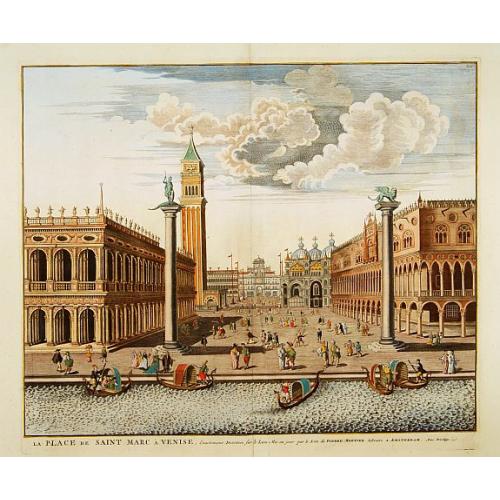 Old map image download for La Place de Saint Marc a Venise.