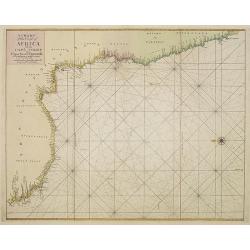 A chart of the coast of Africa from Cape Virde to Cape Bona Esperansa.
