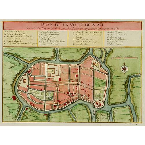 Old map image download for Plan de la ville de Siam.