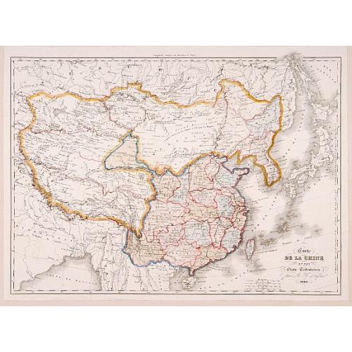 Old map image download for Carte de la Chine.