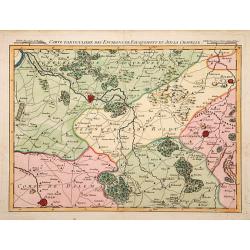 Carte particuliere des environs de Fauquemont et Aix la Chapelle.