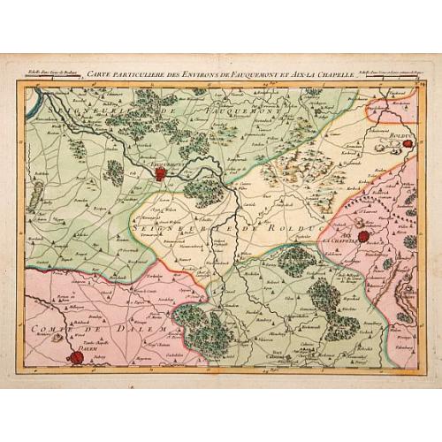 Old map image download for Carte particuliere des environs de Fauquemont et Aix la Chapelle.