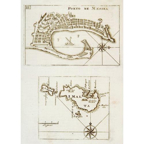 Old map image download for Porto de Mesina I. Malta.