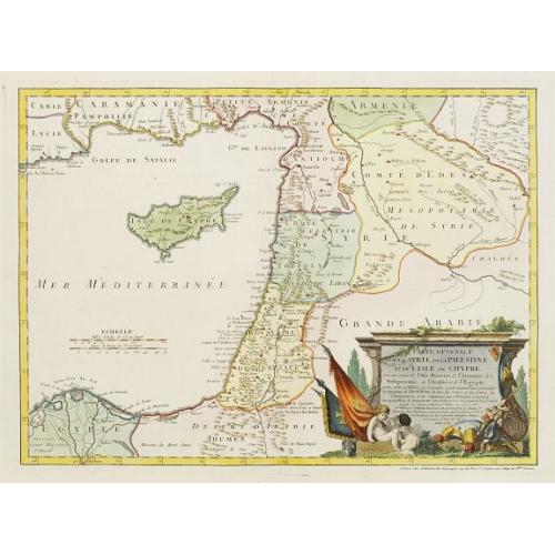 Old map image download for Carte Générale de la Syrie / Palestine / Isle de Chypre..