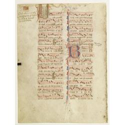 Leaf on vellum from an antiphonary.