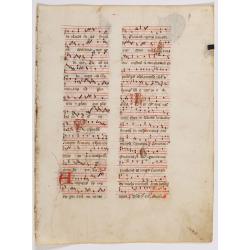 Leaf on vellum from an antiphonary.