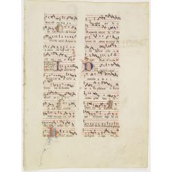 Leaf on vellum from an antiphonary.