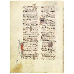 Leaf on vellum from an antiphonary.