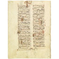 Leaf on vellum from an antiphonary.