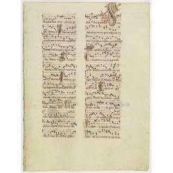 Leaf on vellum from an antiphonary.