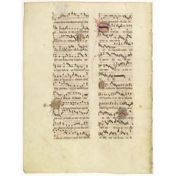 Leaf on vellum from an antiphonary.