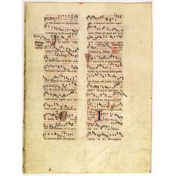 Leaf on vellum from an antiphonary.