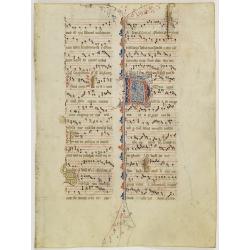 Leaf on vellum from an antiphonary.