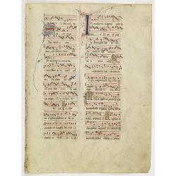 Leaf on vellum from an antiphonary.