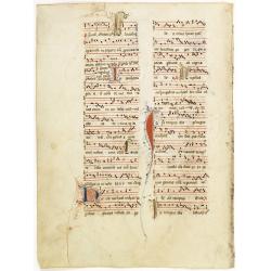 Leaf on vellum from an antiphonary.