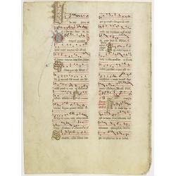 Leaf on vellum from an antiphonary.