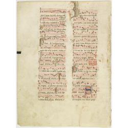 Leaf on vellum from an antiphonary.