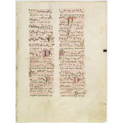 Leaf on vellum from an antiphonary.