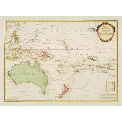 Karte von der Inselwelt Polynesien..