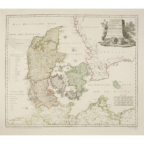 Old map image download for Karte von dem Konigreiche Daenmark.