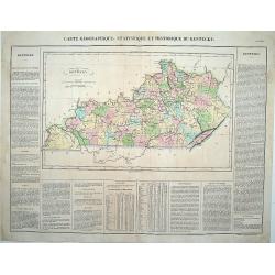 Carte Géographique . . . Kentucky.