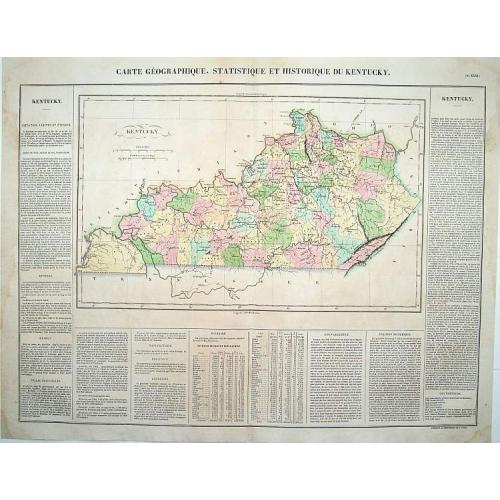 Carte Géographique . . . Kentucky.