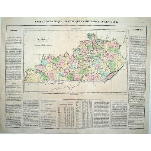 Old map image download for Carte Géographique . . . Kentucky.