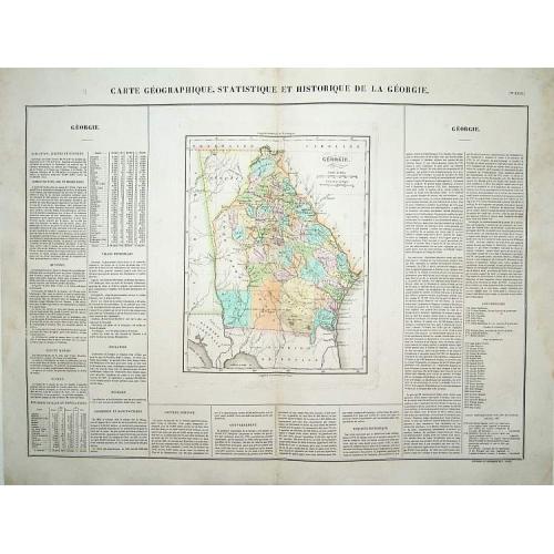 Old map image download for Carte Géographique .. Géorgie.