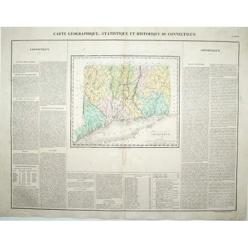 Old map image download for Carte Géographique [. . .] Connecticut.