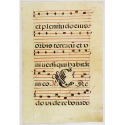 Leaf of manuscript music from an Antiphoner.