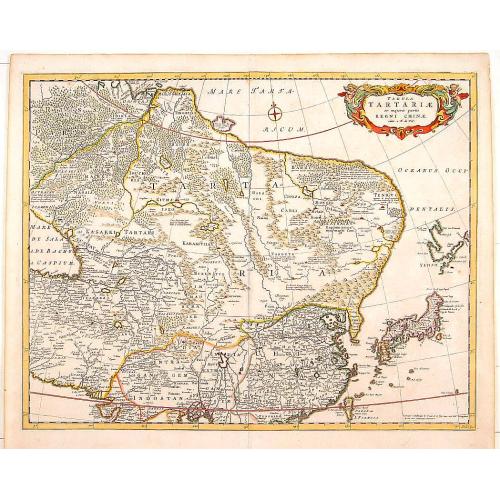 Old map image download for Tabula Tartariae et majoris partis regni Chinae.