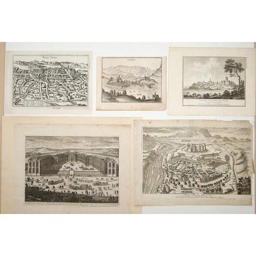 Old map image download for Chambery / Turo / Coucy le Chateau. . . [5 prints]