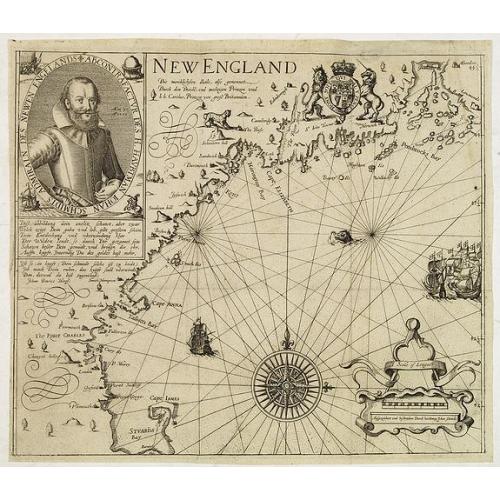 Old map image download for New England/ Die mercklichsten dheile. .