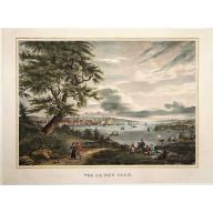 Old, Antique map image download for Vue de New York.