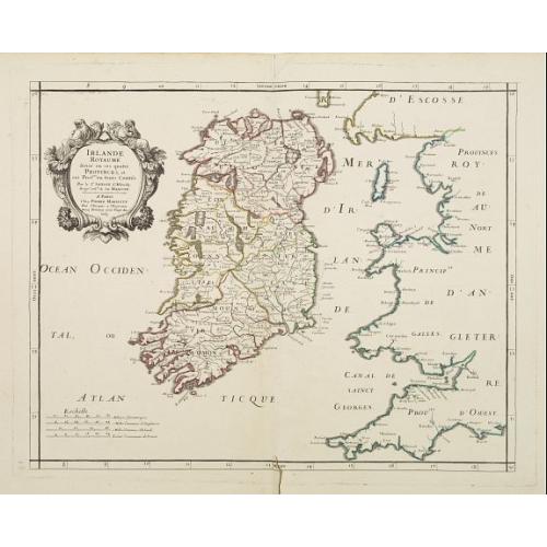 Old map image download for Irlande Royaume divisé en ses quatre provinces..