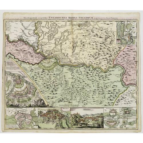 Old map image download for Neu Geographisch vorgestelltes Ungarisches Kriegs -Theatrum. . .