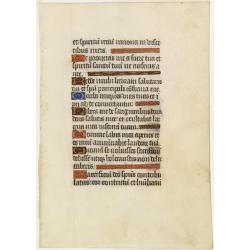 Leaf on vellum from a manuscript Book of Hours.